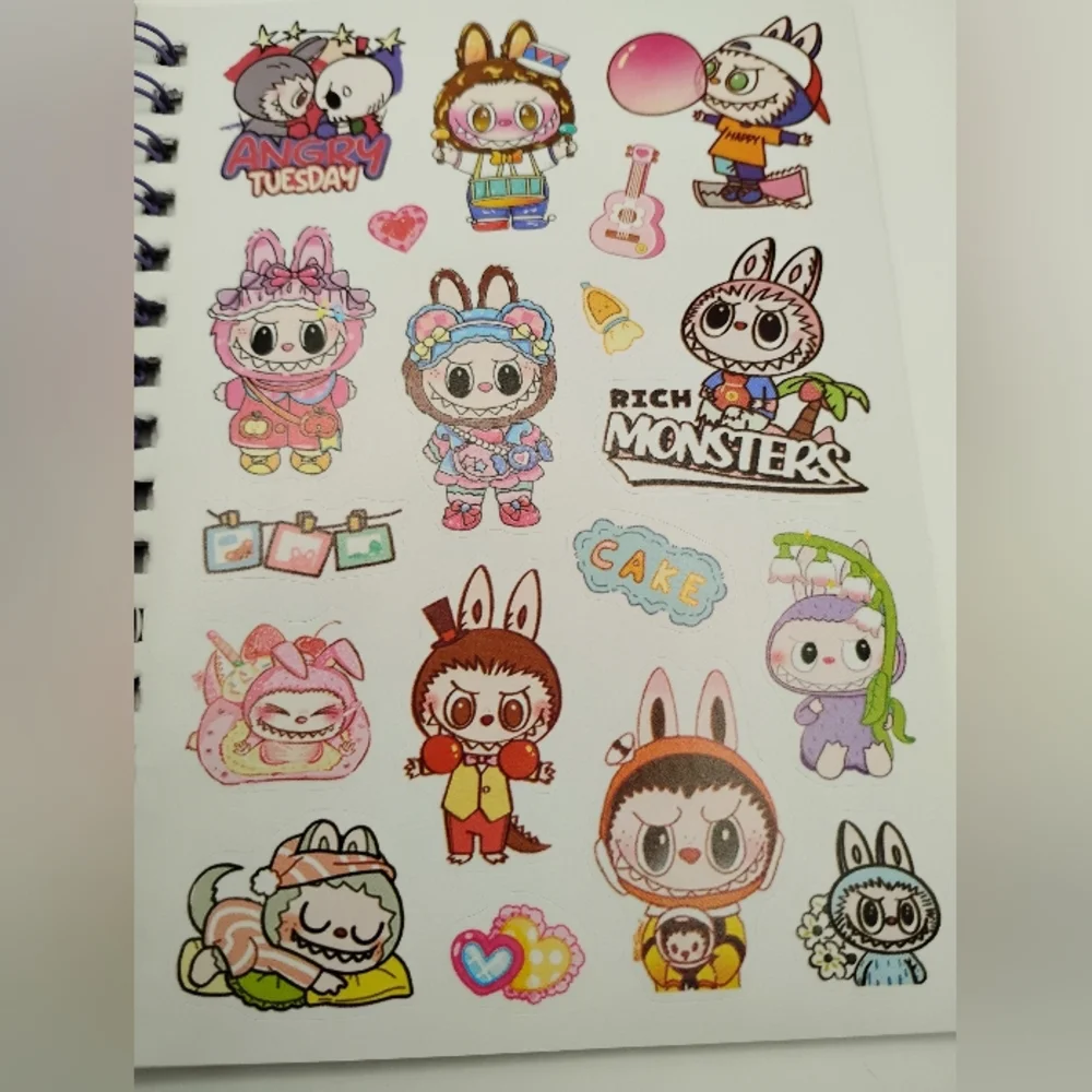 Labubu Purple Accessories Set Cute Stationery & Pouch - Picture 8 of 9